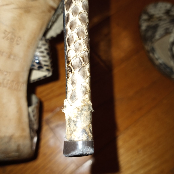 Jimmy Choo women's Stiletto Reptile Sandal Size 38.5 - Picture 12 of 13